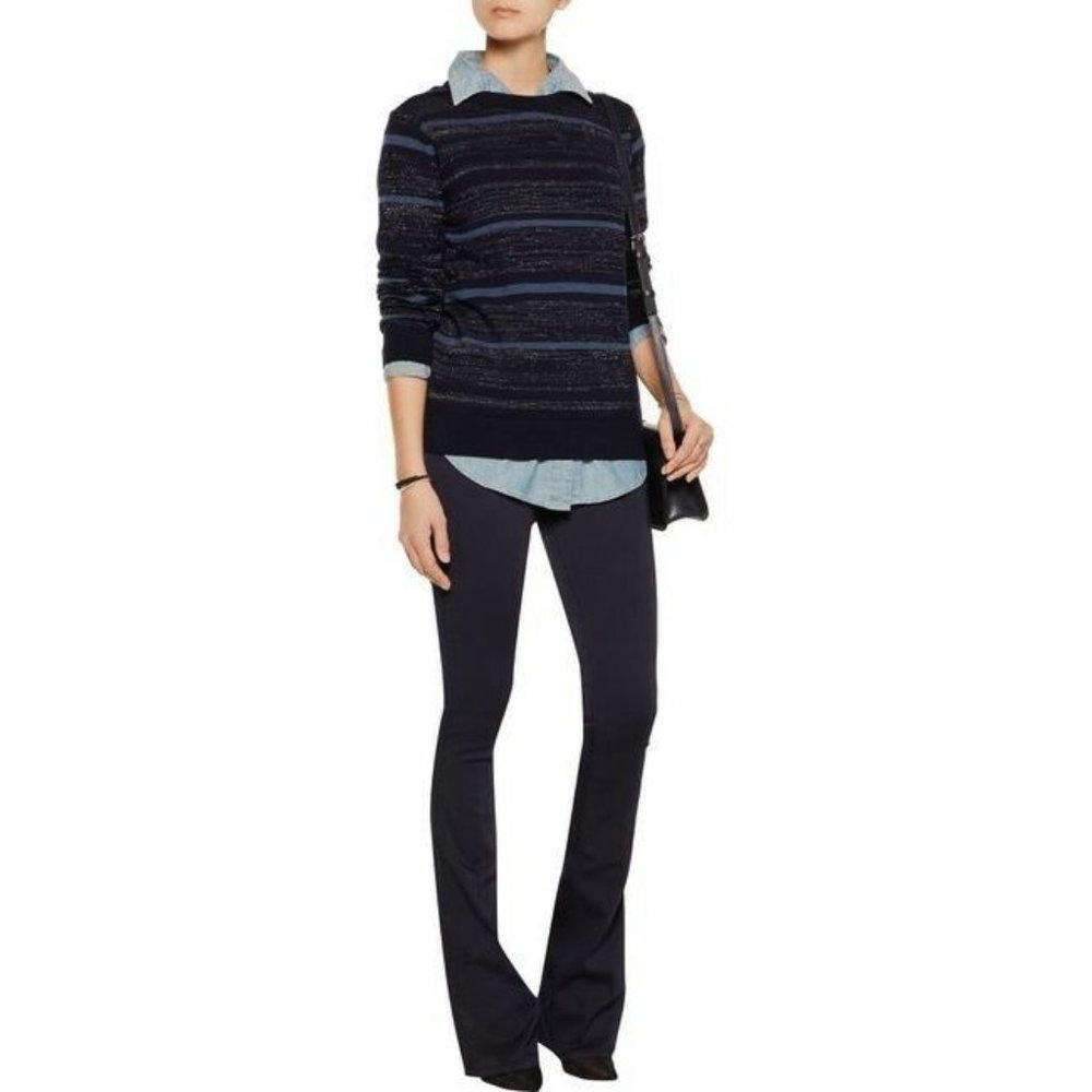 M.i.h Jeans Women's Blue Falls Metallic Striped Me - Picture 2 of 7